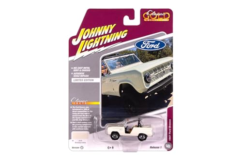 1967 Ford Bronco color blanco Wimbledon miniatura 2