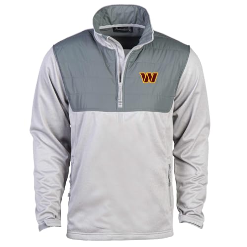 Image of Dunbrooke Pathfinder Teflon coated 1 /4 zip tech fleece with polyester shell and zippered pockets