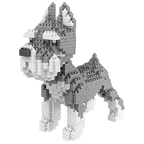 ISeeSee Micro Mini Blocks Dog Building Animal Set DIY 3D Building Toy Bricks for Kids or Adult Schnauzer 880PCS -  6618-1