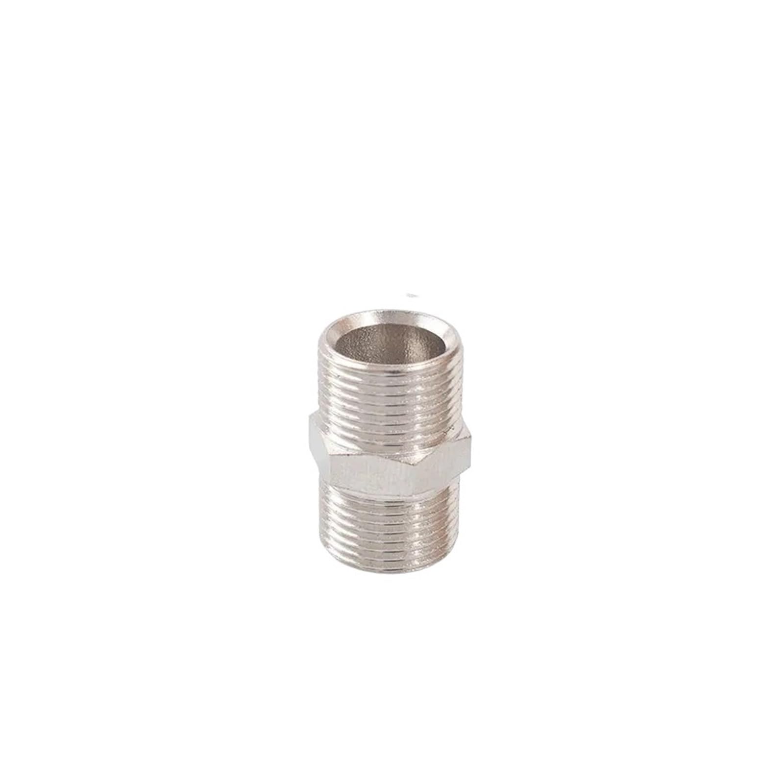 AARTERZZA Coupling, Stainless Steel Hex Nipple,M8 M10 M12 M14 M16 M18 M20 M22 M24 Metric Male to Male Thread Brass Nickel Plated Equal Pipe Fitting Connector (M20x1) Pipe Fitting