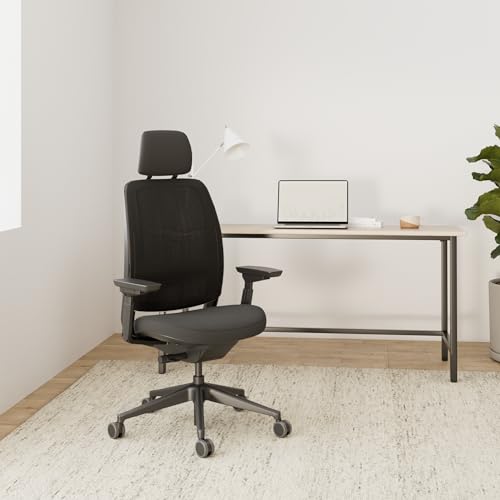 Sedia da ufficio ergonomica Steelcase Series 2 con supporto lombare LiveBack, braccioli 4D, poggiatesta regolabile Onyx - Immagine 1