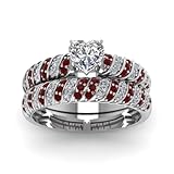 YAHOYA Estilo Bohemio marrón Rojo Madera Grano Diamante de imitación Pareja Anillo de emparejamiento Anillo Regalo de Bodas