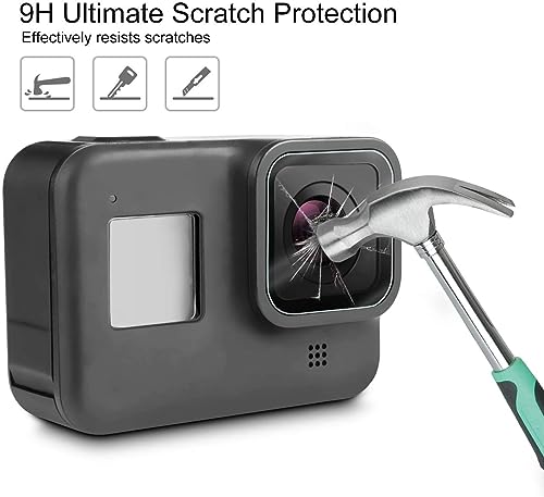 Image of M.G.R.J Tempered Glass Screen Protector for GoPro Hero 8 Action Camera Edge to Edge Full Screen Coverage (Transparent)
