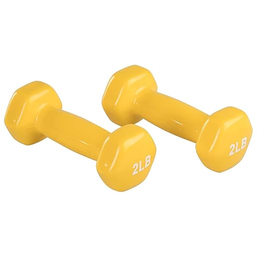 MockWares Basics Vinyl Dumbbells, 2 Pound, Set of 2