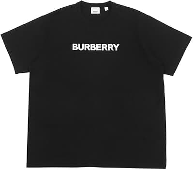 BURBERRY ブラック Tシャツ オーバーサイズ BURBERRY バーバリー メンズ 半袖Tシャツ WILLESDEN EKD テクニカル