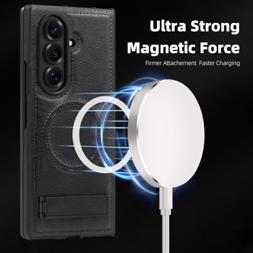 Image of Lunivop for Samsung Galaxy Z Fold 7 Case PU Leather Black