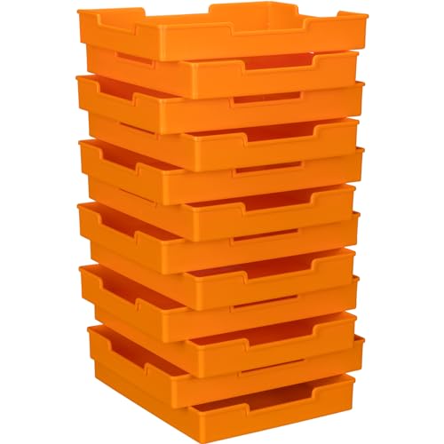 Really Good Stuff Plastic Trays - Single-Color Set of 12