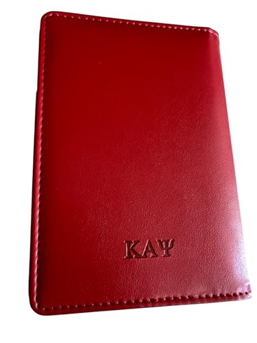 Red Kappa 1911 Alpha Psi Red Passport Cover Holder Vegan Leather3