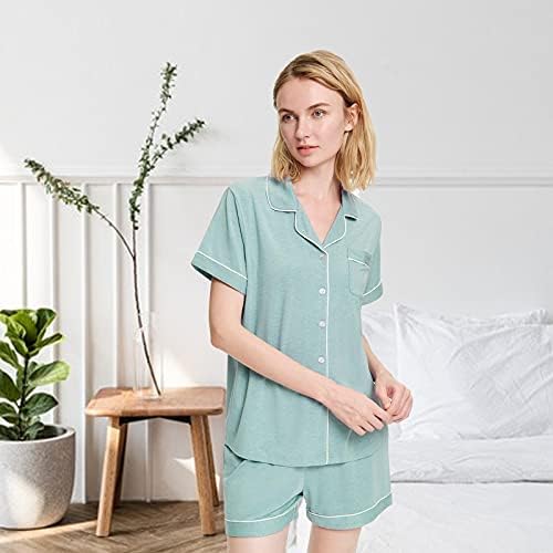 Naispanda Set Pigiama in Raso da Donna Personalizzato, Avatar Personalizzato con Indumenti da Notte A Maniche Corte, Pigiama Morbido E Setoso con Bottoni per Il Regalo della Fidanzata Madre