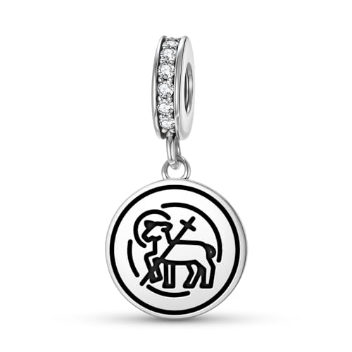 Breloque Agnus Dei templier en argent, le charm idéal pour personnaliser vos bijoux