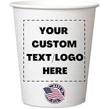Disposable Paper Custom Personalized Coffee cups 8oz-1000 Pack