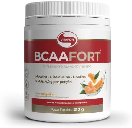 Vitafor - BCAA Fort - Tangerina - 210g, Branco