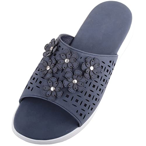 Mules d'été pour femme Absolute Footwear avec design floral chic