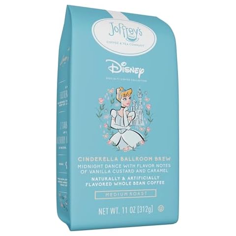 Joffrey's Coffee - Disney Cinderella Ballroom Brew, Disney Specialty Coffee Collection, Flavored Coffee, Arabica & Whole Coffee Beans, Artisan Medium Roast, Rich & Smooth Taste (Whole Bean, 11oz) Cover