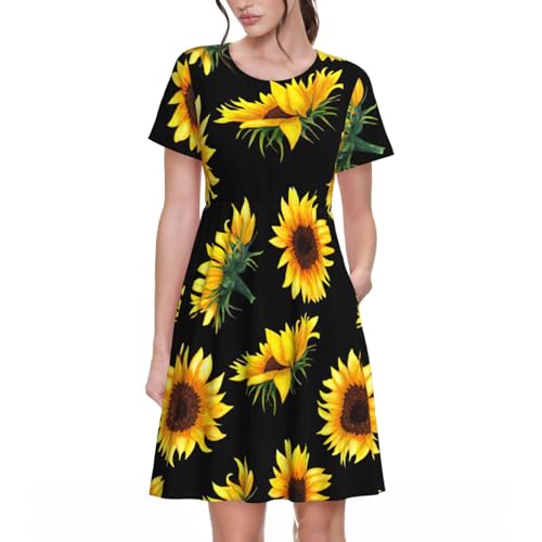 Robe d'été élégante avec imprimé plantes et fleurs pour un style chic raffiné