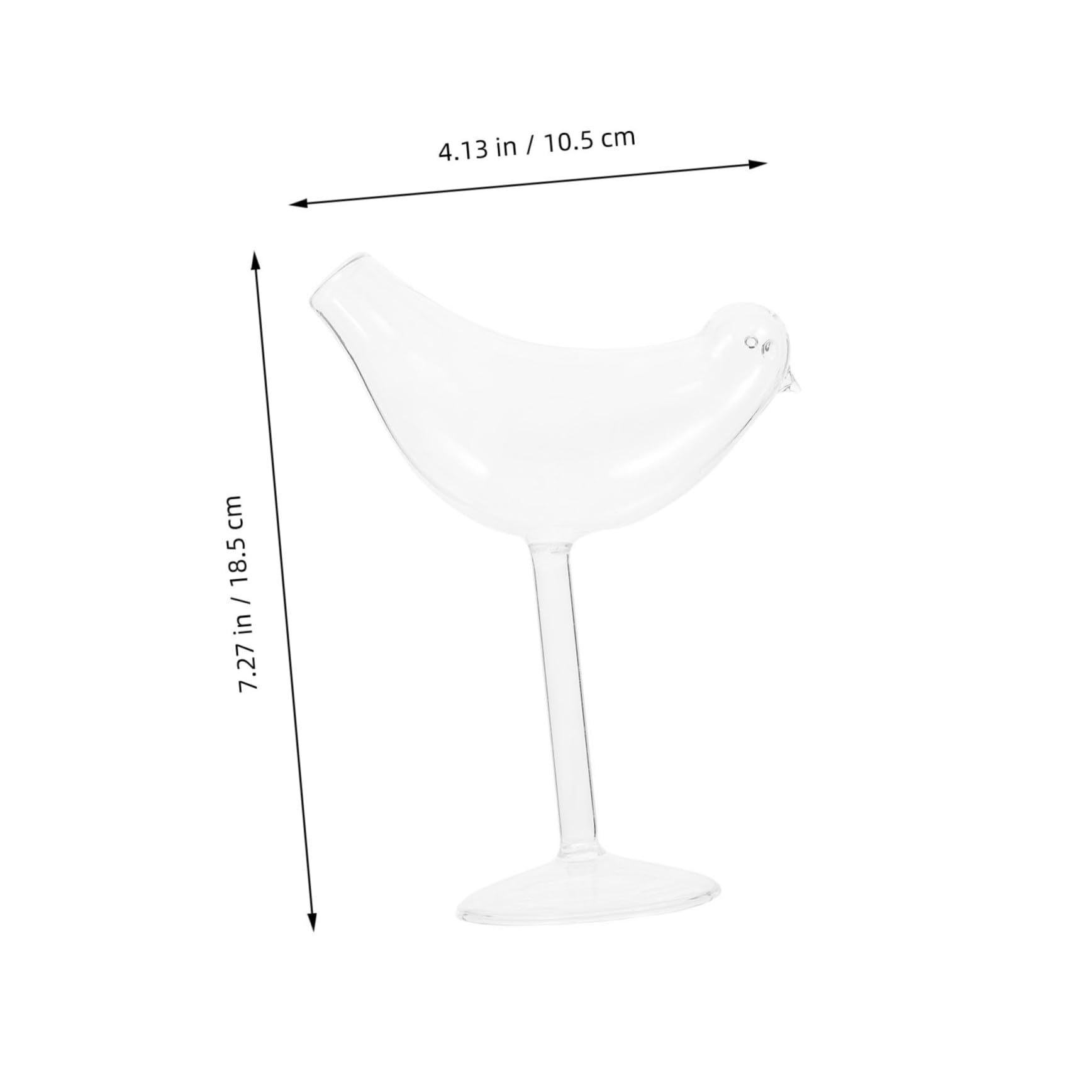 DOITOOL 2 Juegos Copas de Vino con Forma Transparentes Vasos de Cóctel de Vidrio para Bar Restaurante y Fiestas Diseño Único y Práctico