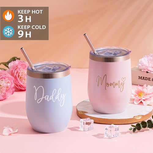 Image of New Mom Gift Basket - First Time Mom Care Package, New Parents Gifts for Couples with Baby Clothes & Tumblers, Pregnancy Gifts for Expecting Mom, Gender Reveal Presents for Parents to Be