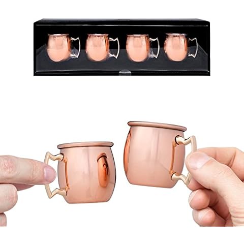 Decodyne 2-Ounce Moscow Mule Copper Shot Glasses - Set Of 4 Cover