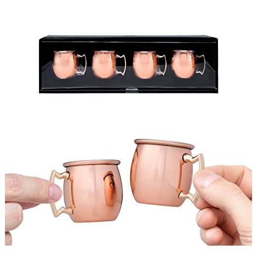 Decodyne 2 oz Moskva Mule koppar shotglas – set med 4