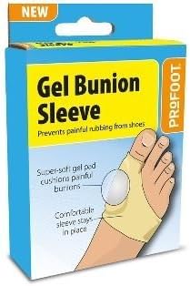 PROFOOTGel Bunion Sleeve Polymer Gel Technology Fast Relief Reduces Pressure Pack Of 1