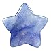 mookaitedecor Set of 5 Star Shape Healing Crystal Pocket Palm Stones, Polished Worry Stone for Reiki Chakra Balancing, Jewelry Making, Home Decoration, Blue Aventurine