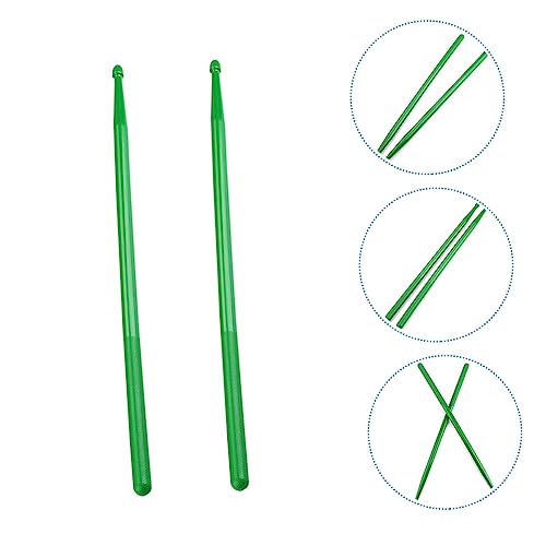 1 par de baquetas de percusión con mangos antideslizantes de nylon para principiantes y profesionales, diseño ligero y suave para toque y rendimiento miniatura 3