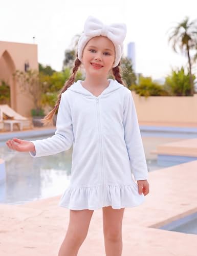 Image of Girls Swimsuits 3 Piece Bikini Bathing Suit Sets Cover-up Swimwear with Drawstring UPF 50+ Sun Protection