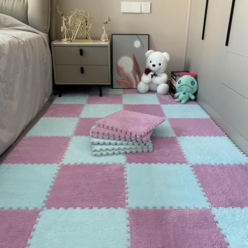 MekUk 30 �t�H�[���C���^�[���b�L���O�^�C���A�X�N�G�A�p�C���J�[�y�b�g�A�m���X���b�v�p�b�`���[�N�A�C���^�[���b�L���O(Light Purple+Sky Blue)