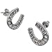 Nickel Free Silver Horse Shoe Stud Fashion Earring Best for Women Teen Mom Girl Crazy Lover Gift