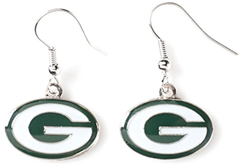 NFL Green Bay Packers Logo Dangler Earrings