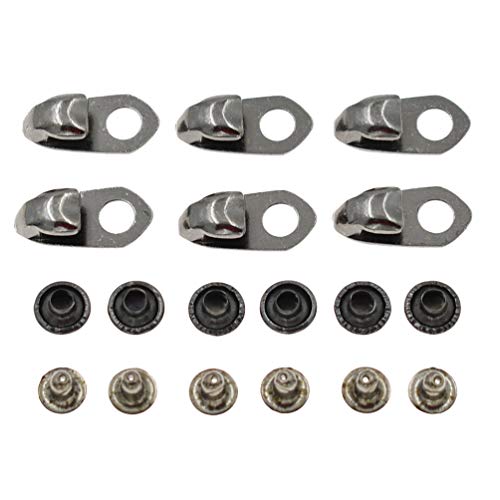Qlychee Boot Hooks Lace Fittings with Rivets Camp Hike Climbing Repair Shoes Buckles Hooks Accessories