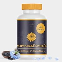 Schwarzkümmelsamenöl (Original Nigella sativa), 400 Softgel-Kapseln, Tagesdosis mit 2460 mg Schwarzkümmelsamenöl, kaltgepresst, natürlich