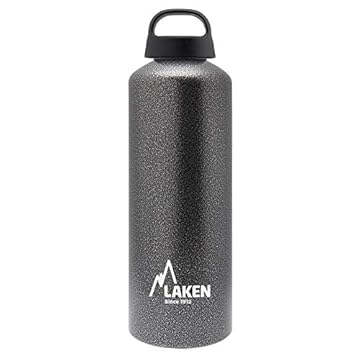 Laken Classic Borraccia Bottiglia d'acqua con Apertura Ampia e Tappo a Vite con Impugnatura, 1 Litro, Granito