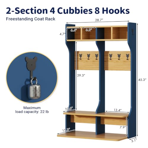 Image of 2-Section Coat Locker with Bench