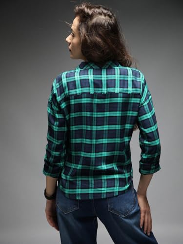 Image of HIGH STAR Women's HSWSHW23701 C4 Spread Collar Regular Fit Shirt