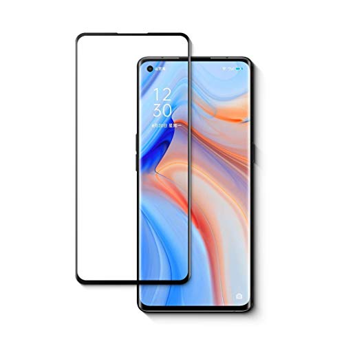 Image of STP FEEL Oppo Reno 5 Pro Advanced Black Border Tempered Glass Protector Full Glue Full Screen Coverage (except edges) Screen Protector Guard Protector (Pack of 1)