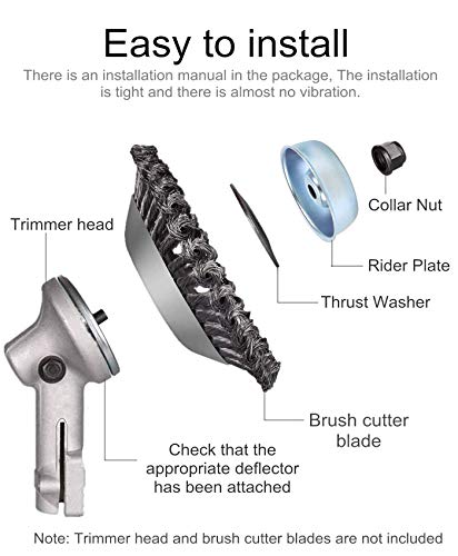 GS Alderaul Brush Blade Adapter Kit, Trimmer Blade Adapter Kit, Complete Gardening Machine Brush Cutter Blade Adapter Attachment Maintenance Washer Kit for String Trimmers, Weed Eater. (6Pcs) - Thumbnail 6