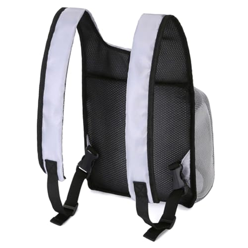 Mochila para perros pequeños que alivia el peso: bolsa de viaje gris doble hombro 4