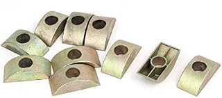 sourcingmap 8mm Hole Dia Furniture Connector Half Moon Nuts Spacer Washer Bronze Tone 10PCS