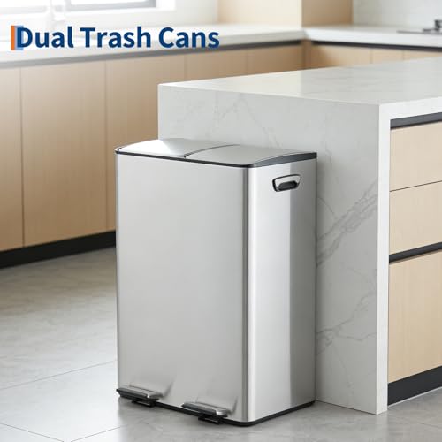 Caneca de Basura Cocina Acero Inoxidable 60 L miniatura 3