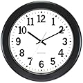 Caysie 12 Inch Sealed Indoor Outdoor Clock Waterproof, Silent Battery Operated Weatherproof Wall Clocks for Pool Patio Outside Home (Black)