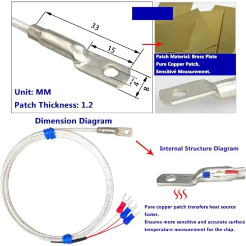 Sensor Pt100 industrial y sonda de temperatura con junta termopar 2