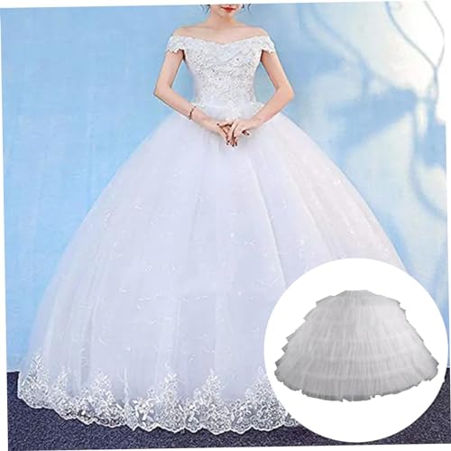 Petticoat Skirt 6 Hoops Underskirt Tulle Petticoat 43 Inch Long Petticoats for Women Under Dress Adjustable Bridal Hoop Skirt for Wedding Ball Gown Ceremony Prom Tulle Petticoat2