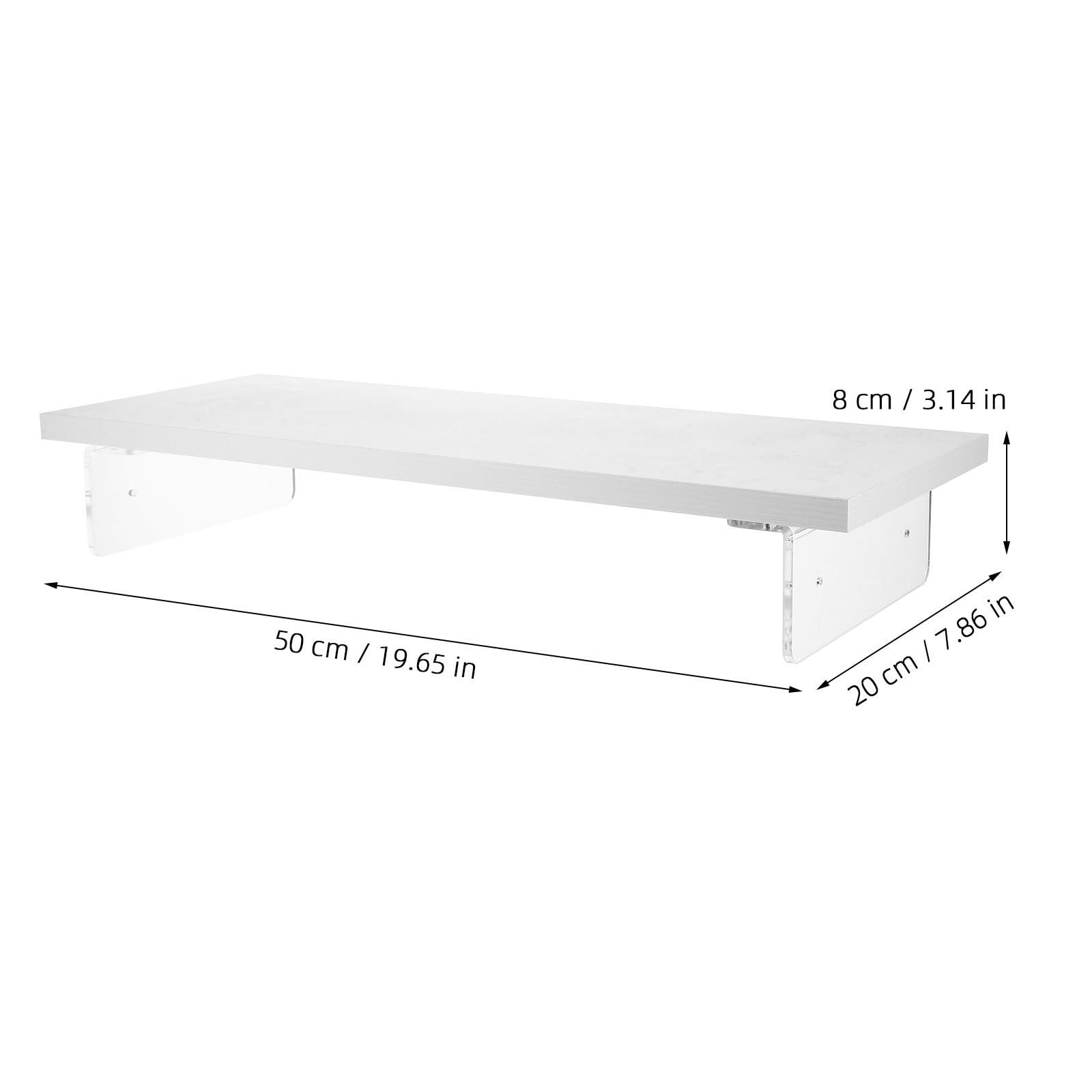 UKCOCO Soporte Elevador Diseño Compacto y Resistente Ergonómico Acrílico Blanco de Monitor Previene Dolor de Cuello y Fatiga Visual para Escritorio