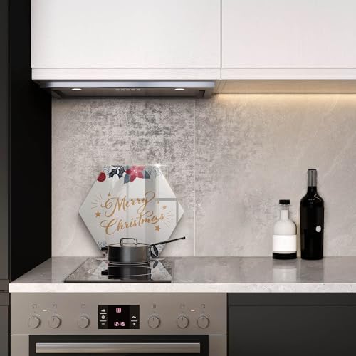 Planche à découper 40cm Wallfluent Cuisson Résistance forme hectagonale Noël - 4