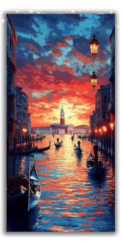 Peinture Diamant Adulte pour Réduire le Stress et Créer une Décoration Murale XXL Paysage 100x200cm