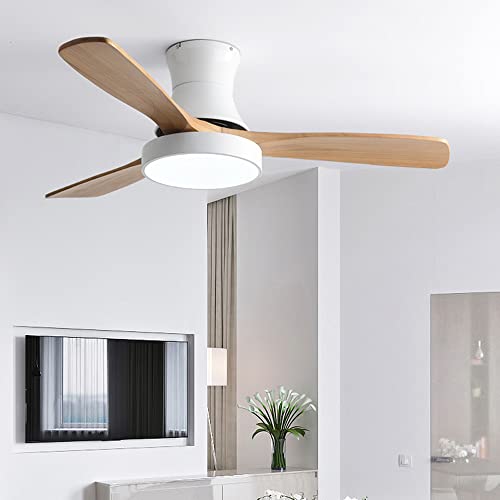Lustre ventilateur blanc dimmable télécommandé salon salle à manger - 2