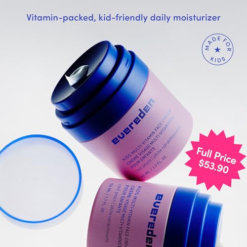 Image of Evereden Kids Face Cream 2-Pack, Dermatologist-Tested, EWG Verified, Peach