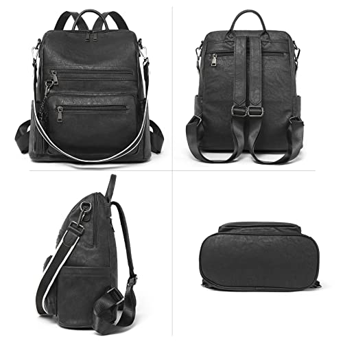 Image of BROMEN Backpack Purse Leathe Backpack for Women Anti-theft Bookbag Purse Fashion Shoulder Handbag Backpack Women