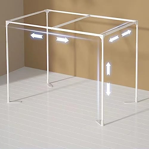 Cadre de lit à baldaquin en métal rétractable, moustiquaire, Supports de Rideaux, 4 Coins, Cadre de lit à baldaquin, poteaux pour dortoir, Support de Pied-de-biche